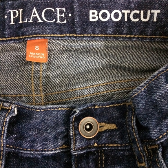 The Childrens Place 8 Bootcut Denim Blue Jeans - Picture 3 of 5
